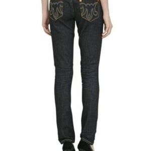 MEK DNM Avalon Cigarette Skinny Jeans Womens 28 (32x30) Dark Wash Denim Stretch